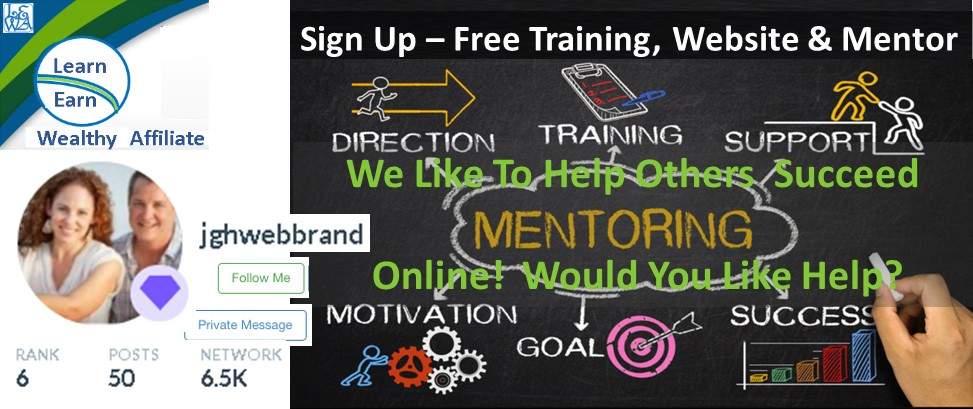 Learn Earn Wealthy Affiliate Earn Online From Home Free Training Website Mentor
